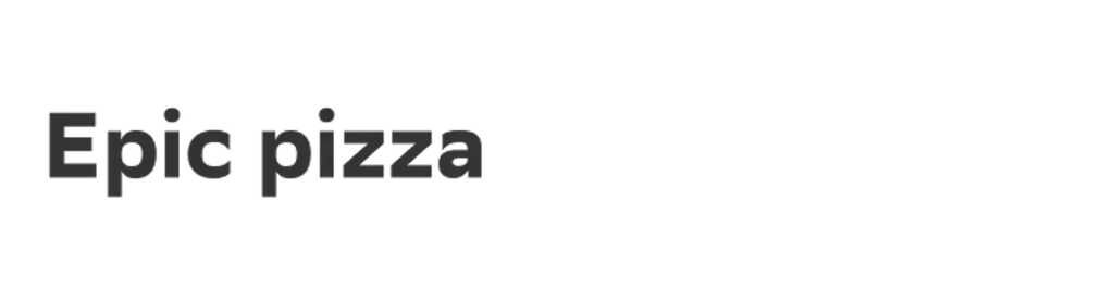 Epic Pizza